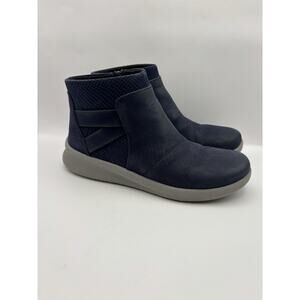 Clarks Cloudsteppers Sillian 2.0 Blue Ankle Boots Women Size 7.5
